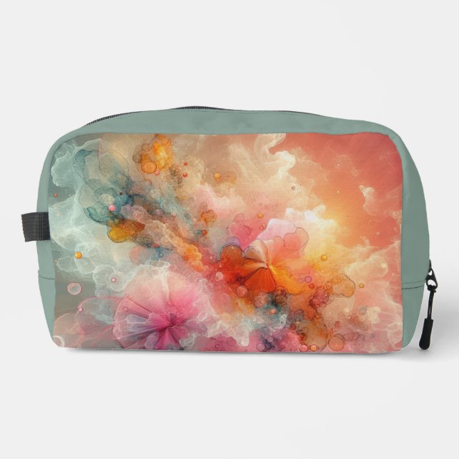 Abstract Floral Cloud Ink Landscape Dopp Kit (Front)