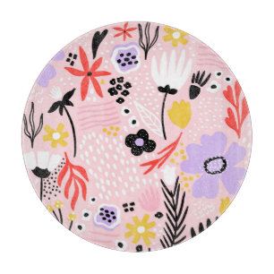 Abstract Floral: Creative Vintage Design. Cutting Board
