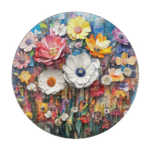 Abstract Floral Cutting Board