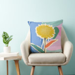 Abstract Floral Dandelion Color Blocks Modern  Cushion<br><div class="desc">A fresh take on floral design,  this abstract dandelion composition blends soft organic shapes with bold color blocks. The modern aesthetic creates a perfect balance of elegance and creativity,  making it ideal for contemporary spaces and stylish everyday accessories.</div>