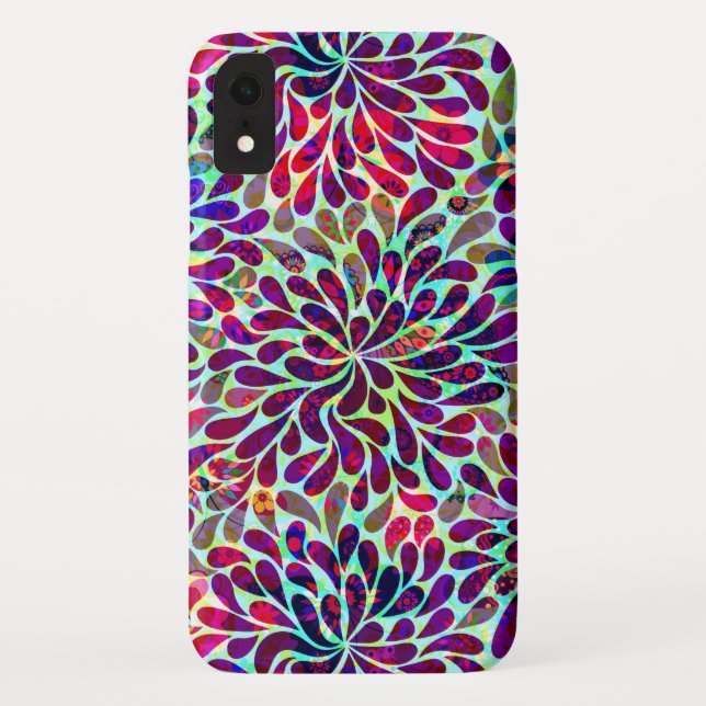 Abstract Floral Design Case-Mate iPhone Case (Back)