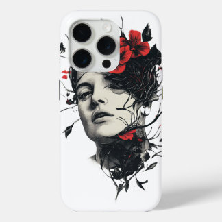 Abstract Floral Design iPhone 15 Pro Case