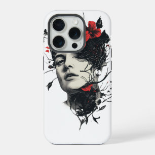 Abstract Floral Design iPhone 15 Pro Case