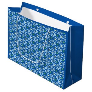 Abstract Floral Design Large Gift Bag