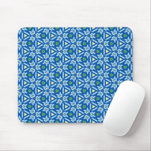 Abstract Floral Design Mouse Pad