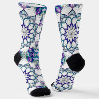 Abstract Floral Design on Socks