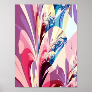 Abstract Floral Design Poster