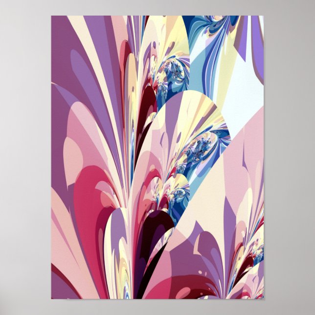 Abstract Floral Design Poster (Front)