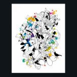 abstract floral design poster<br><div class="desc">vector illustration</div>