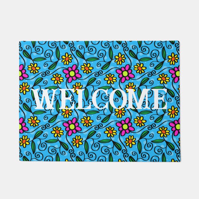 Abstract Floral Doormat (Front)