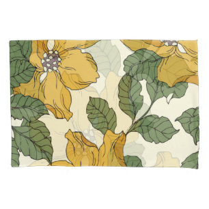 Abstract floral elegance, seamless background pillowcase
