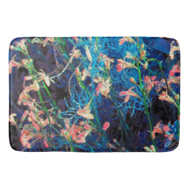 Abstract Floral Fantasy Bath Mat (Front)