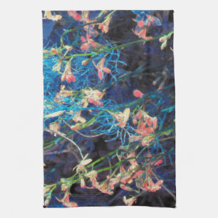 Abstract Floral Fantasy Tea Towel