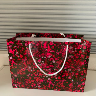  Abstract Floral Flowers Large Gift Bag