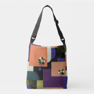Abstract Floral Geometry Art Tote Bag