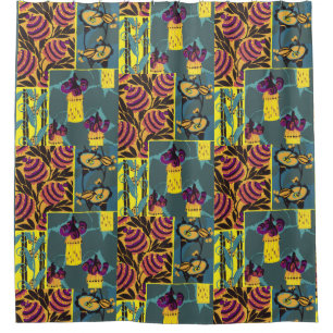 Abstract Floral Harmony Design Art Nouveau Shower Curtain