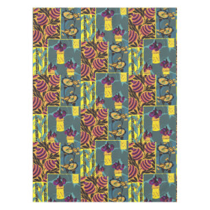 Abstract Floral Harmony Design Art Nouveau Tablecloth