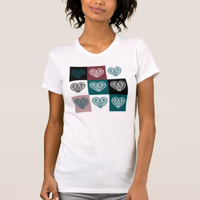 Abstract Floral Heart T-shirt (Front)