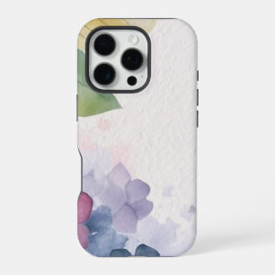 Abstract Floral Hydrangea Watercolor Background  iPhone 16 Pro Case