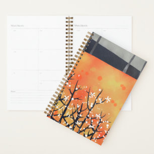 Abstract Floral Landscape Burnt Orange Planner