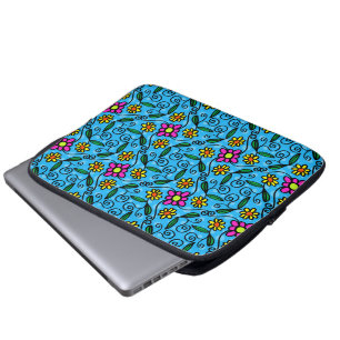 Abstract Floral laptop sleeve