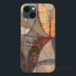 Abstract Floral Leaf Painting by Norman Wyatt iPhone 13 Case<br><div class="desc">Abstract floral leaf patterns populate this painting by Norman Wyatt. The dark colouring of the piece helps the gilded portions pop even more,  adding life to the work. This would make a great gift for someone who loves contemporary art!</div>