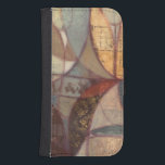 Abstract Floral Leaf Painting by Norman Wyatt Samsung S4 Wallet Case<br><div class="desc">Abstract floral leaf patterns populate this painting by Norman Wyatt. The dark colouring of the piece helps the gilded portions pop even more,  adding life to the work. This would make a great gift for someone who loves contemporary art!</div>