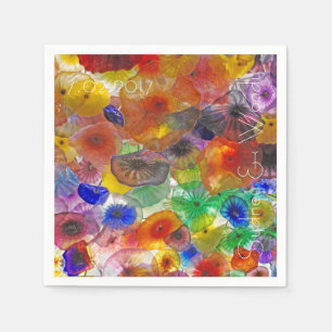 Abstract Floral Lights Napkin
