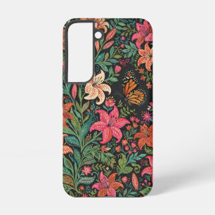 Abstract Floral Lilies & Monarch Samsung Cases