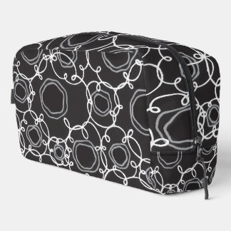 Abstract Floral Matrix (Charcoal) Fine Art Dopp Kit