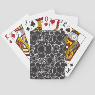 Abstract Floral Matrix (Charcoal) Fine Art Playing Cards