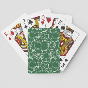 Abstract Floral Matrix (Dark Green) Fine Art Playing Cards