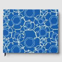 ABSTRACT FLORAL MATRIX IN ROYAL BLUE