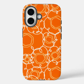 Abstract Floral Matrix (Orange) Fine Art iPhone 16 Case