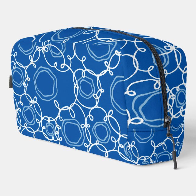 Abstract Floral Matrix (Royal Blue) Fine Art Dopp Kit (Right Corner)