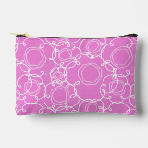 Abstract Floral Matrix (Soft Pink) Fine Art Accessory Pouch
