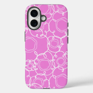 Abstract Floral Matrix (Soft Pink) Fine Art iPhone 16 Case