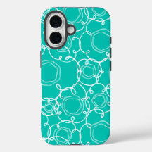 Abstract Floral Matrix (Teal) Fine Art