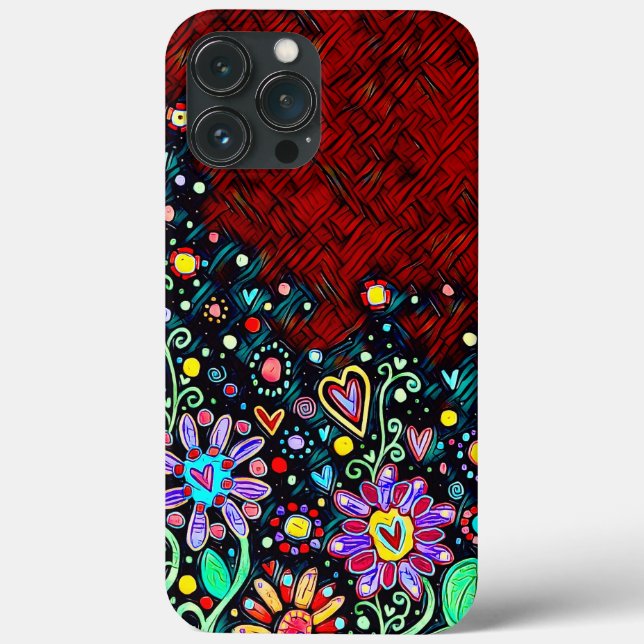 Abstract Floral Modern  Inspirivity iPhone Case (Back)