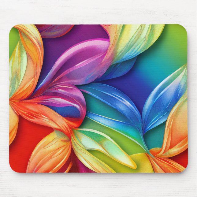 Abstract Floral Mouse Pad (Front)