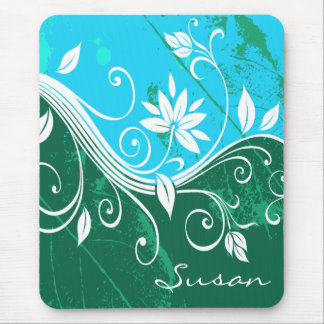 Abstract Floral Mousepad