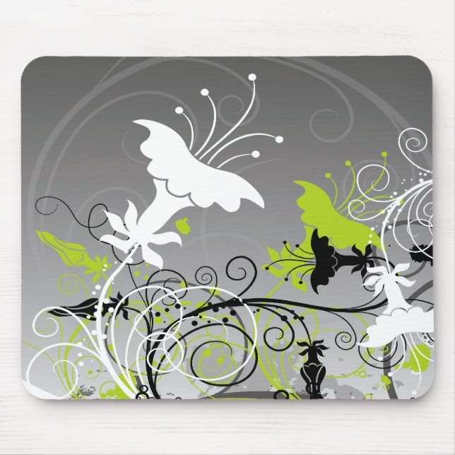 Abstract Floral Mousepad (Front)