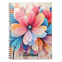 Abstract Floral Notebook