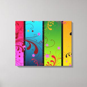 Abstract Floral PanelsFl Canvas Print