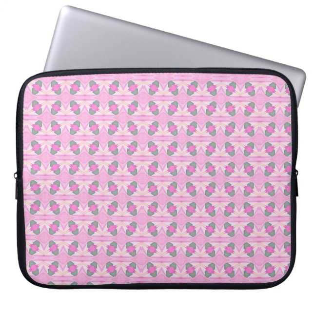 Abstract Floral pastel design laptop sleeve (Front)
