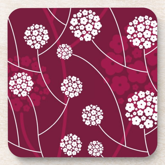 Abstract floral pattern coaster (Front)