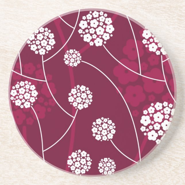 Abstract floral pattern coaster (Front)