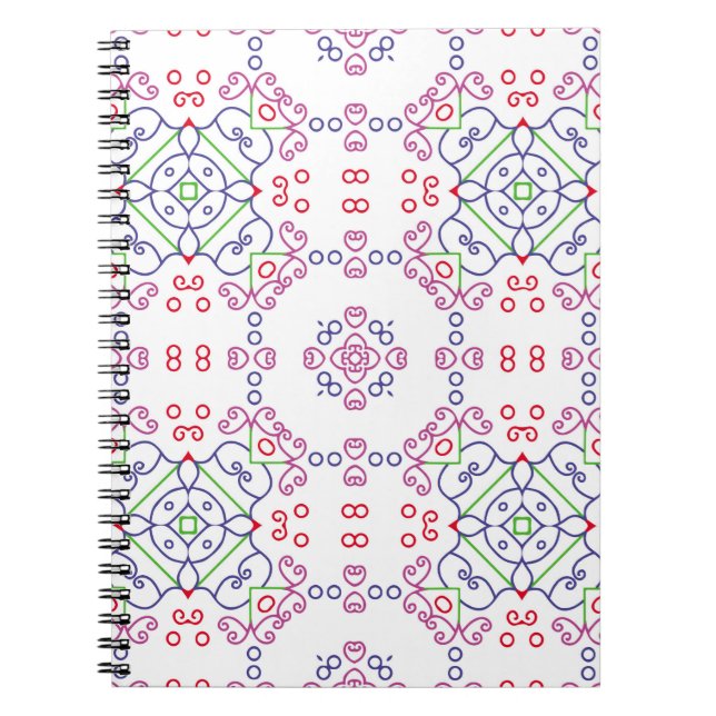 Abstract floral pattern designabstract, art, home  notebook (Front)