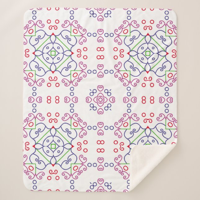 Abstract floral pattern designabstract, art, home  sherpa blanket (Front)