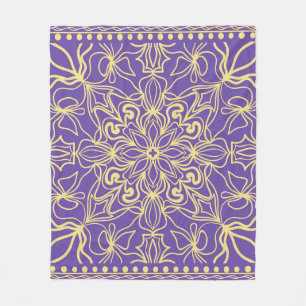 Abstract floral pattern. geometry, mandala design  fleece blanket